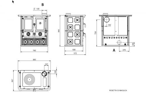 cooking stove Rosetta 5.0 Maiolica from La Nordica
